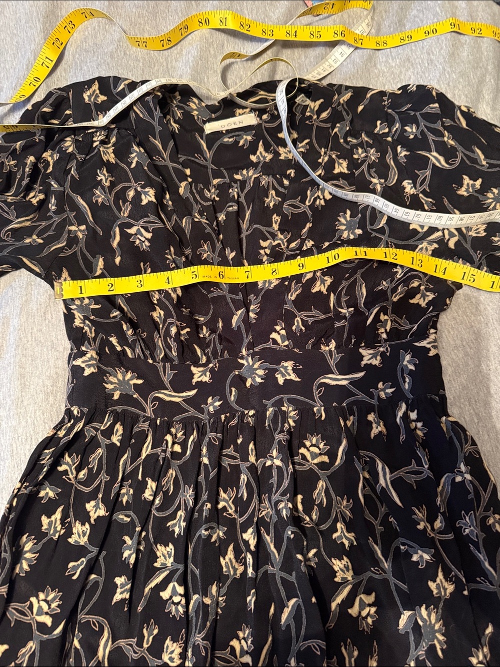 Dôen Zinnia Floral Maxi Dress in black XS - Picture 10 of 11